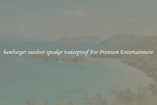 hamburger outdoor speaker waterproof For Premium Entertainment 