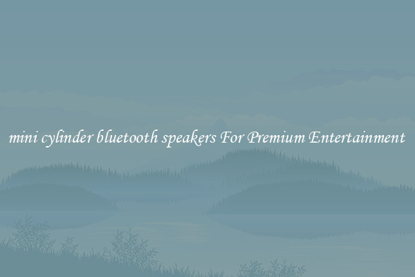 mini cylinder bluetooth speakers For Premium Entertainment 