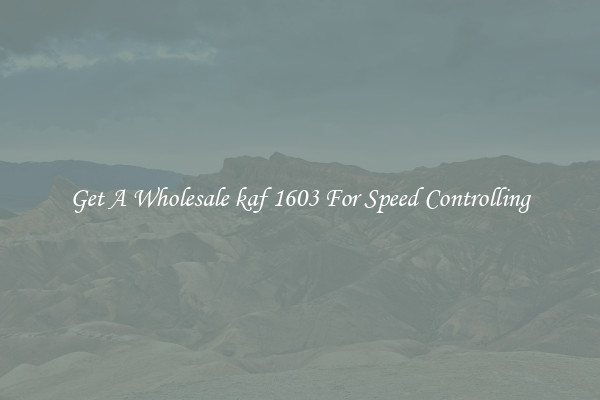 Get A Wholesale kaf 1603 For Speed Controlling