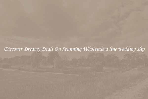 Discover Dreamy Deals On Stunning Wholesale a line wedding slip