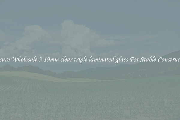 Procure Wholesale 3 19mm clear triple laminated glass For Stable Construction