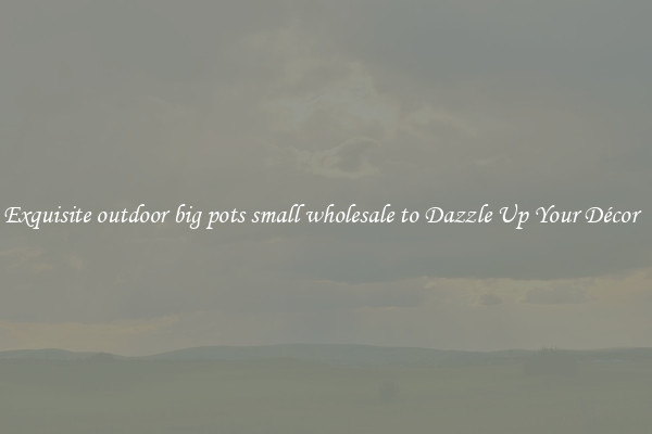 Exquisite outdoor big pots small wholesale to Dazzle Up Your Décor  