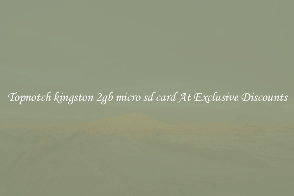 Topnotch kingston 2gb micro sd card At Exclusive Discounts
