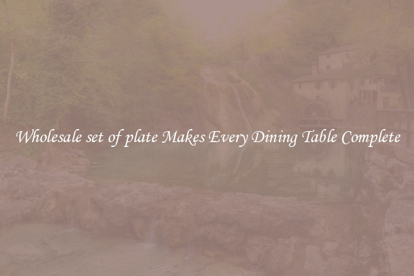 Wholesale set of plate Makes Every Dining Table Complete