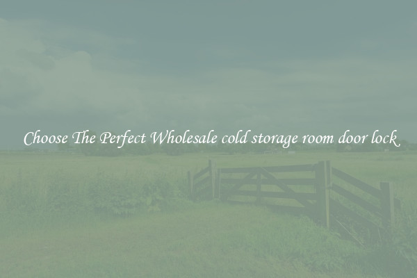 Choose The Perfect Wholesale cold storage room door lock