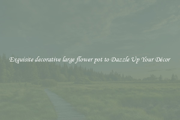 Exquisite decorative large flower pot to Dazzle Up Your Décor 