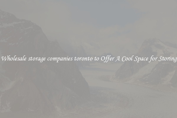 Wholesale storage companies toronto to Offer A Cool Space for Storing