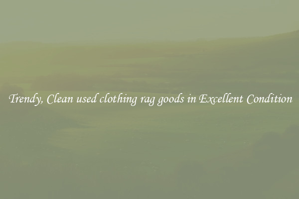 Trendy, Clean used clothing rag goods in Excellent Condition